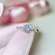 1-3 Carat Round Cut D Color Round Diamond Engagement Ring-Black Diamonds New York