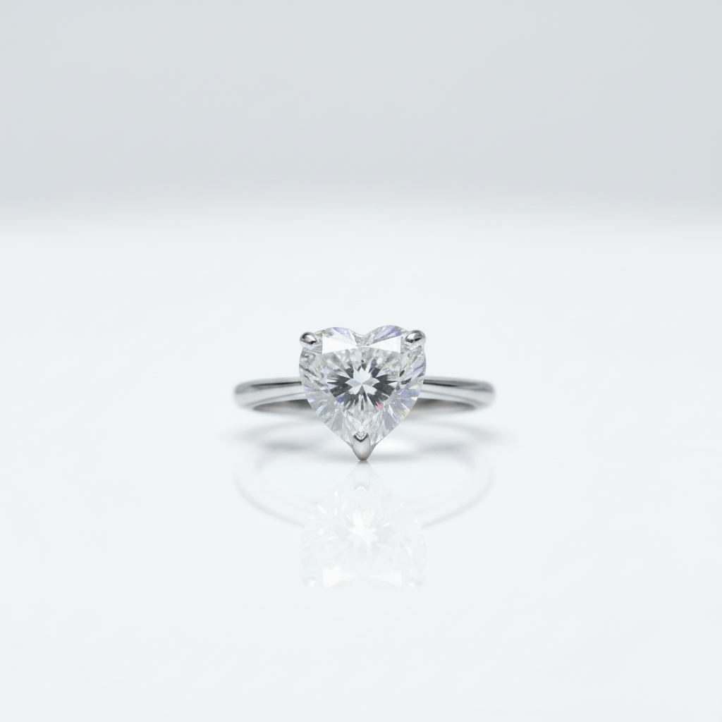 3ct Heart Cut Diamond Option Forever Love Engagement Ring-Black Diamonds New York