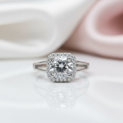 1.0 Ct Round Cut Diamond Option Split Shank Engagement Ring-Black Diamonds New York