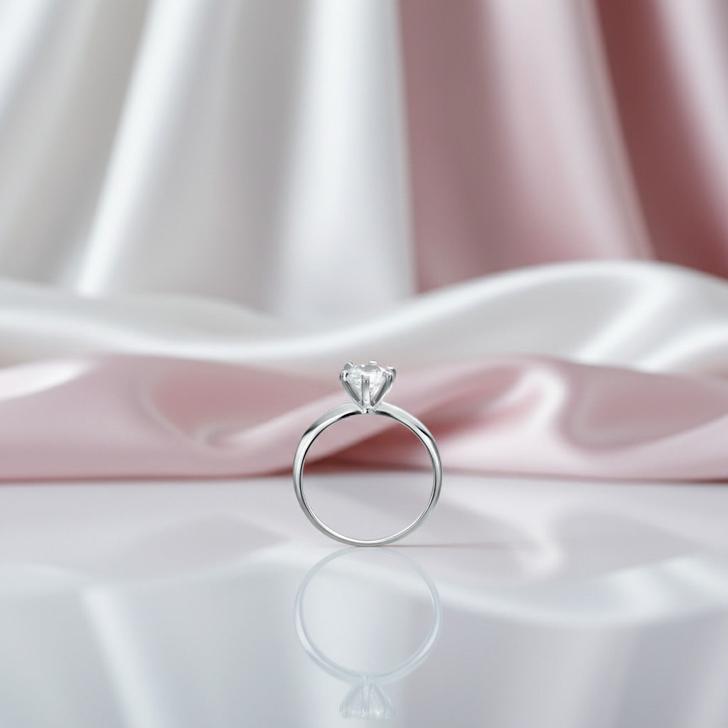 Classic 1.0 Ct Diamond Engagement Ring-Black Diamonds New York