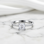 1.0 Ct Princess-Cut Diamond Option Classic Engagement Ring-Black Diamonds New York