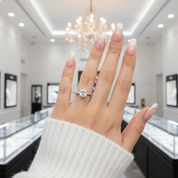 1.0 Ct Princess-Cut Diamond Option Classic Engagement Ring-Black Diamonds New York