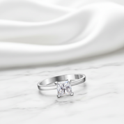Classic 1.0 Ct Princess Diamond Option Engagement Ring-Black Diamonds New York