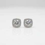 1.0 Ct D Color Diamond Option Stud Earrings-Black Diamonds New York