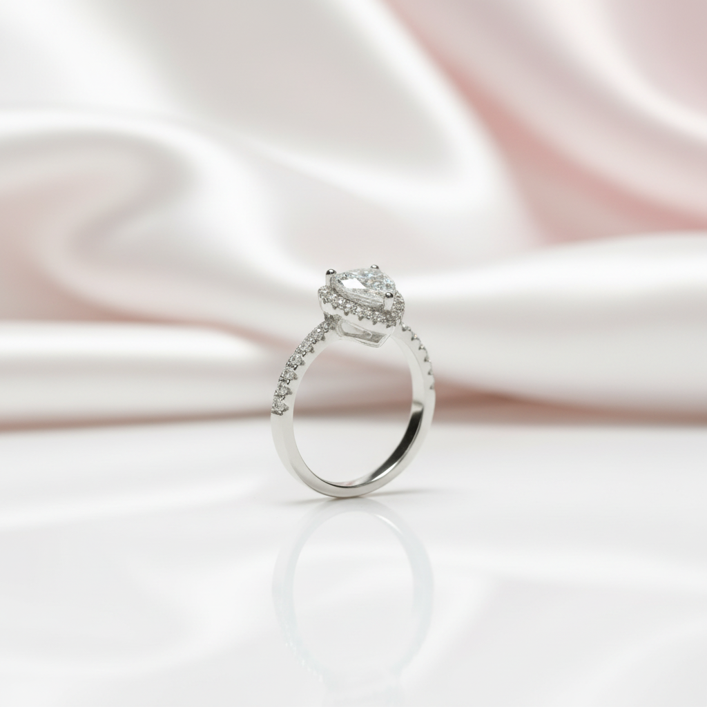 1.0 Ct Heart Cut D Color Diamond Option Engagement Ring-Black Diamonds New York