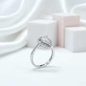 1.0 Ct Pear Cut Diamond Water Drop Engagement Ring-Black Diamonds New York