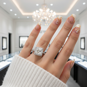 1 Carat Princess Cut Diamond 4 Claw Engagement Ring-Black Diamonds New York