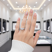 1.0ct Round Cut Diamond Option 2-Pc Wedding Engagement Ring Set-Black Diamonds New York