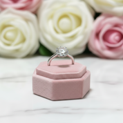 1.0 Ct Round Cut Diamond 8 Heart Claws Engagement Ring-Black Diamonds New York