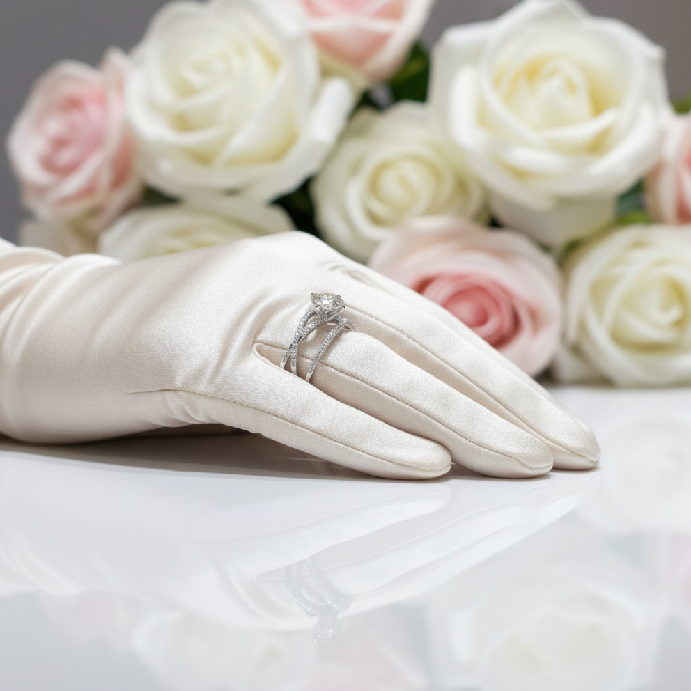 1 Carat Round Cut Diamond Eternal Love Engagement Ring-Black Diamonds New York