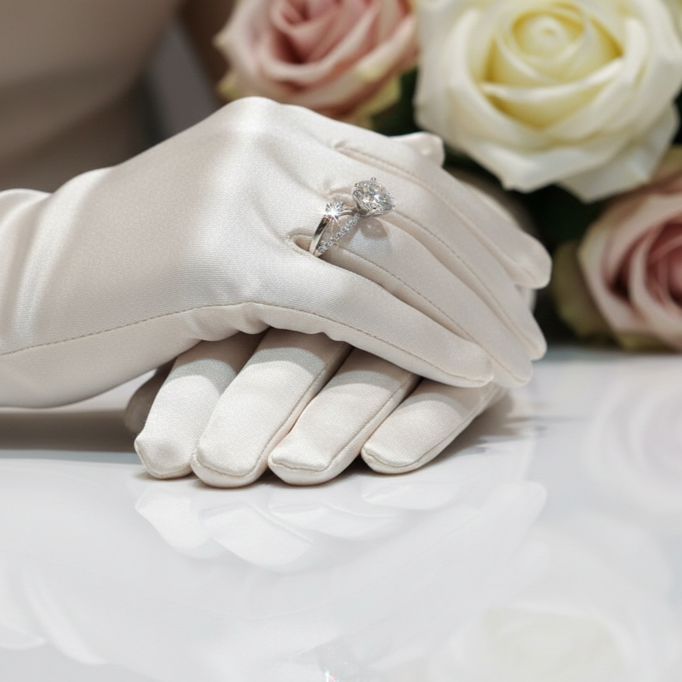 1 Carat Round Cut Diamond Twist 4 Claws Engagement Ring-Black Diamonds New York