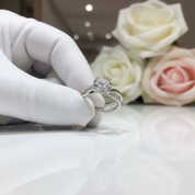 1 Carat Round Cut Diamond Twist 4 Claws Engagement Ring-Black Diamonds New York