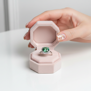 1 Carat Round Green Diamond Engagement Ring-Black Diamonds New York