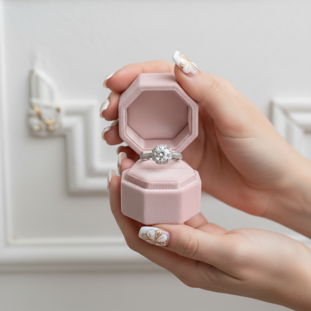 1.0 Ct Round Diamond Option Goddess of Luck Engagement Ring-Black Diamonds New York