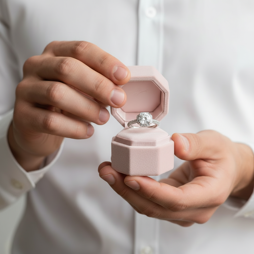 1.0 Ct Round Diamond Option Goddess of Luck Engagement Ring-Black Diamonds New York