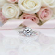 1.0 Ct Round Diamond Option Goddess of Luck Engagement Ring-Black Diamonds New York