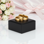 Tungsten Carbide Wedding Ring Set For Couples-Black Diamonds New York