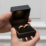 Tungsten Carbide Wedding Ring Set For Couples-Black Diamonds New York