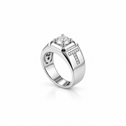 1.0Ct 6.5mm D Color Diamond Option Men's Ring-Black Diamonds New York