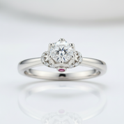 1.0Ct 6.5mm VVS1 Diamond Option Crown Ring-Black Diamonds New York
