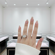 1.0Ct D Color 6.5mm Diamond Adjustable Ring-Black Diamonds New York