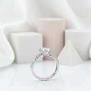 1.0Ct D Color Diamond Engagement Adjustable Ring-Black Diamonds New York