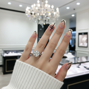 1.0Ct D Color Diamond Engagement Adjustable Ring-Black Diamonds New York