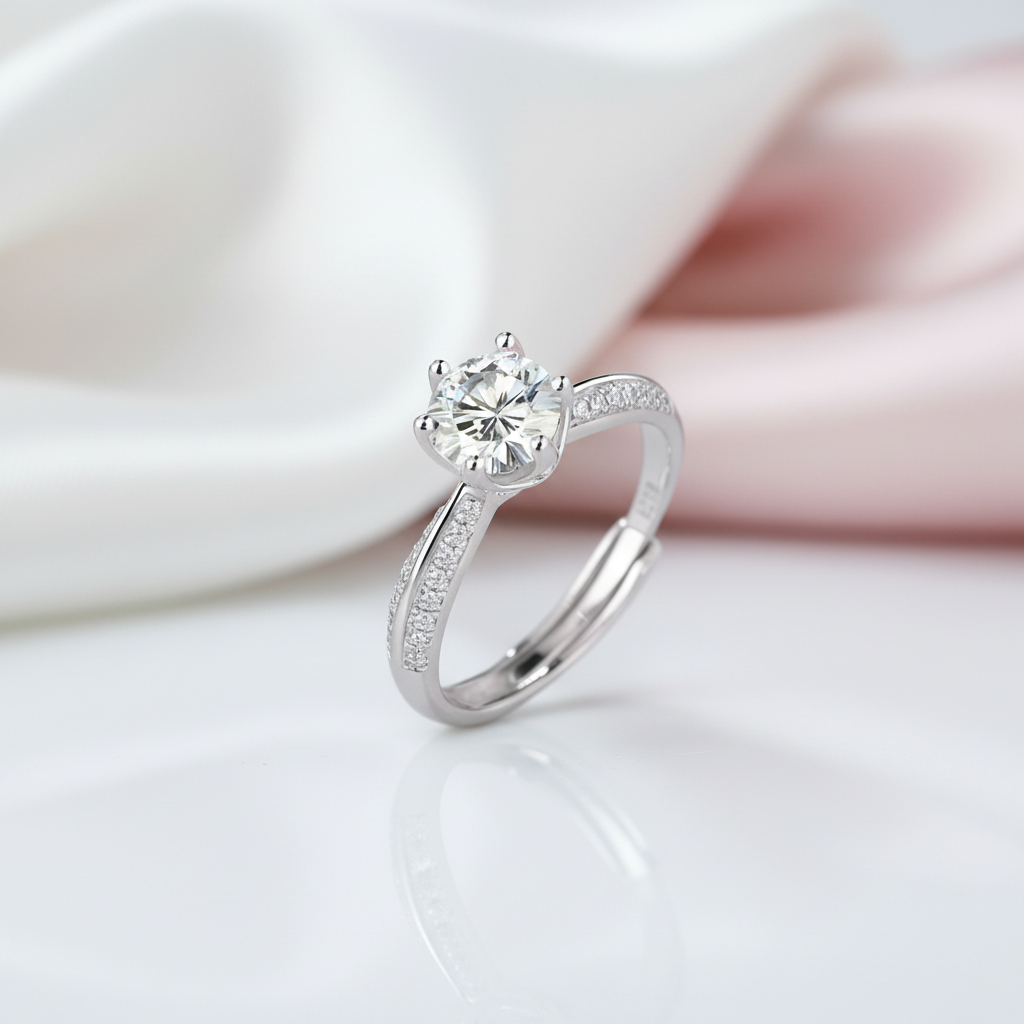 1.0Ct D Color Diamond Option Engagement Adjustable Ring-Black Diamonds New York