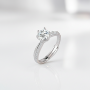 1.0Ct D Color Diamond Option Engagement Adjustable Ring-Black Diamonds New York