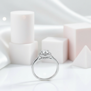 1.0Ct D Color Twinkle Stone Diamond Engagement Halo Ring-Black Diamonds New York