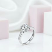 1.0Ct D Color Twinkle Stone Diamond Engagement Halo Ring-Black Diamonds New York