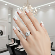 1.0Ct D Color Twinkle Stone Diamond Engagement Halo Ring-Black Diamonds New York