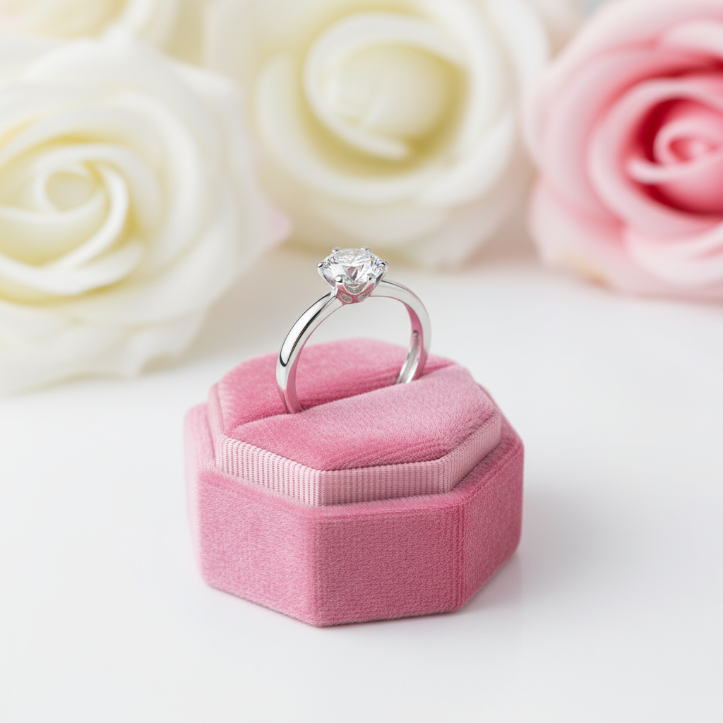 1.0Ct Twinkle Diamond Solitaire Engagement Ring-Black Diamonds New York