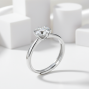 1.0Ct Twinkle Diamond Solitaire Engagement Ring-Black Diamonds New York