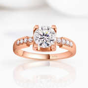 1.0 CT Round Brilliant Cut Diamond Option Engagement Ring-Black Diamonds New York