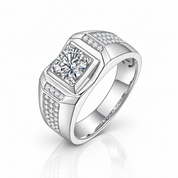 1.0 Ct 6.5mm Diamond Option Cluster Men's Rings-Black Diamonds New York