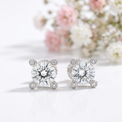 1.0 Ct 6mm Round Diamond Option Stud Earrings-Black Diamonds New York
