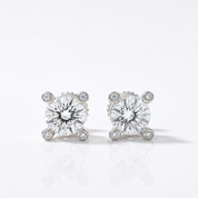 1.0 Ct 6mm Round Diamond Option Stud Earrings-Black Diamonds New York
