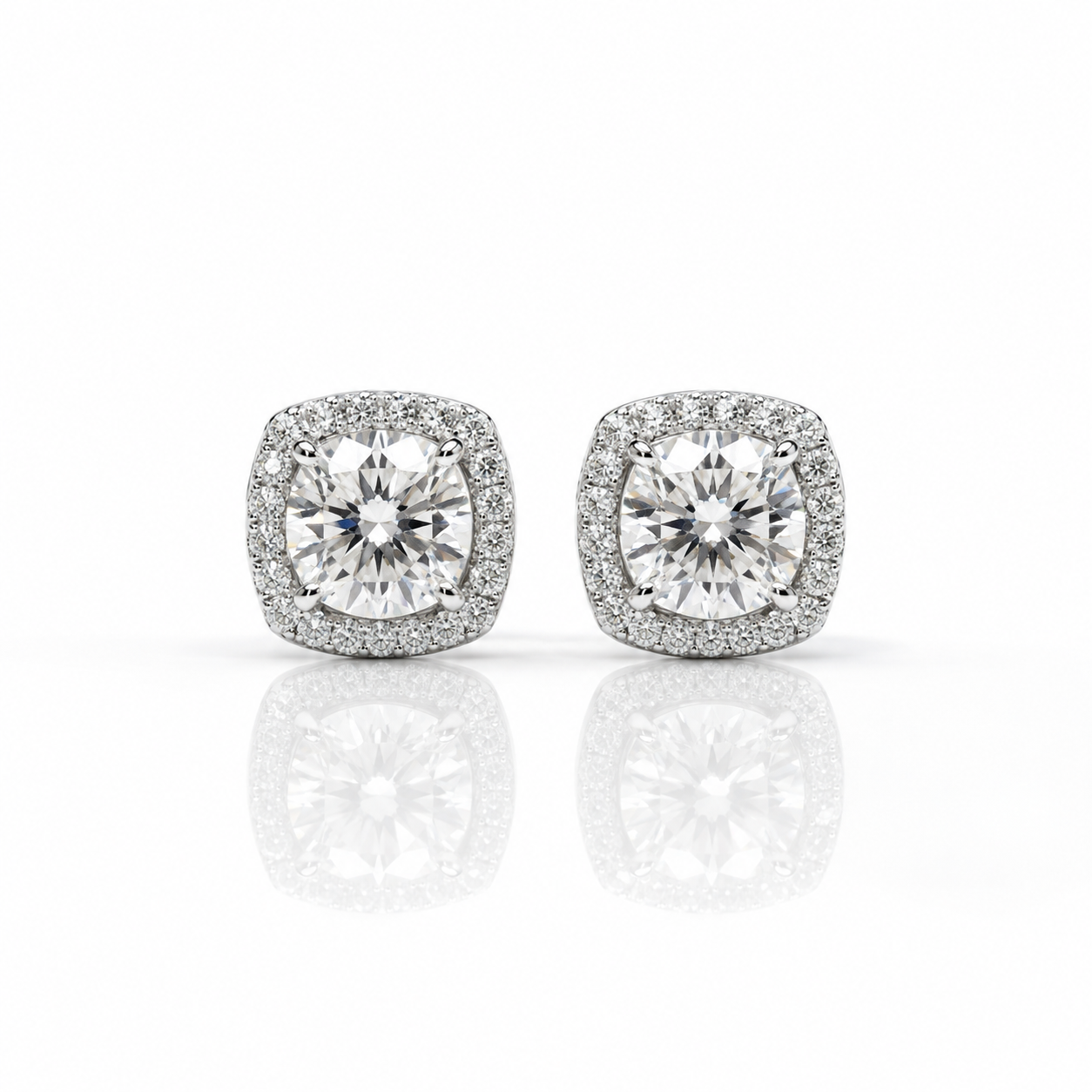 1.0 Ct D Color Diamond Option Stud Earrings-Black Diamonds New York