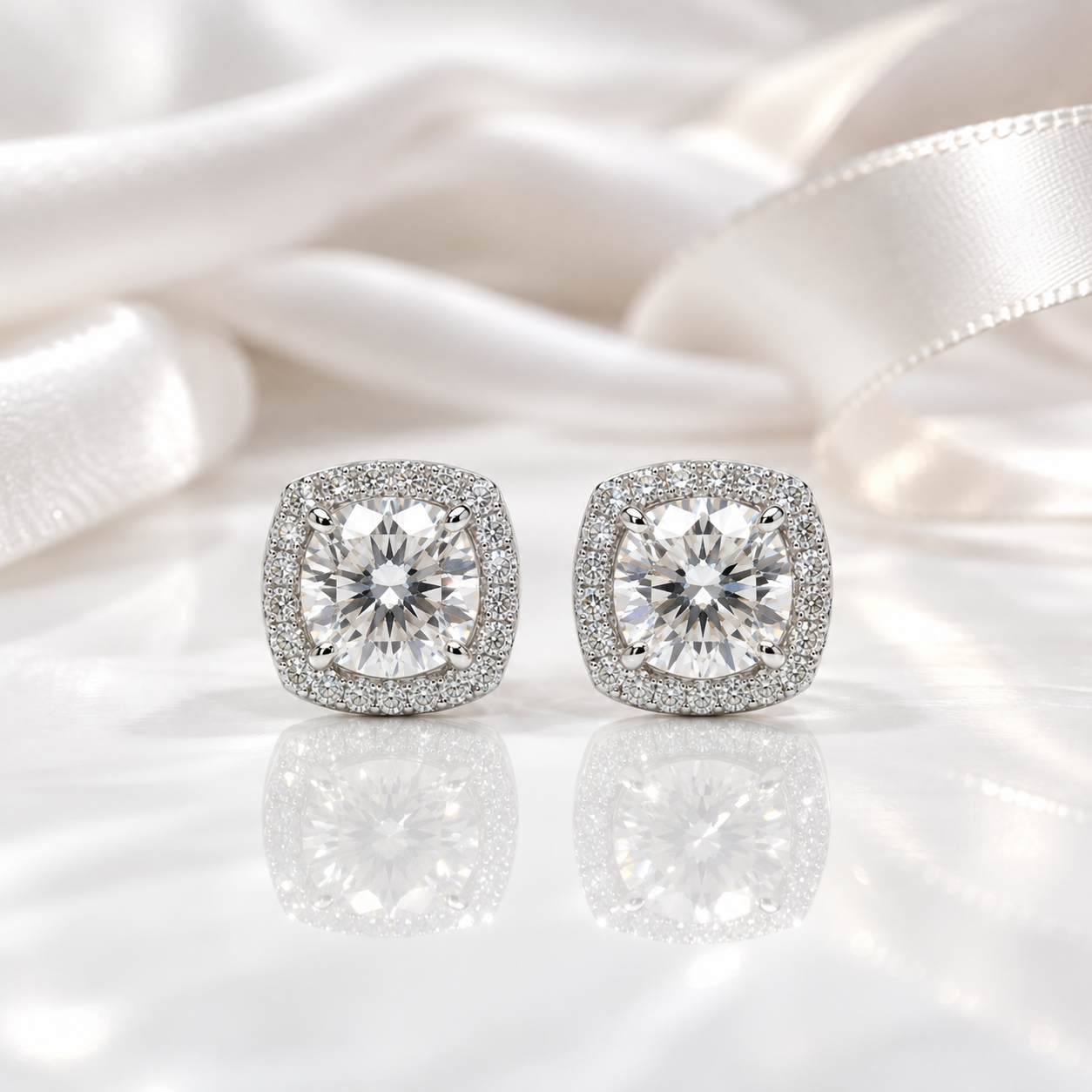 1.0 Ct D Color Diamond Option Stud Earrings-Black Diamonds New York