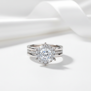 1.0 Ct Diamond Option Bridal Ring Set-Black Diamonds New York