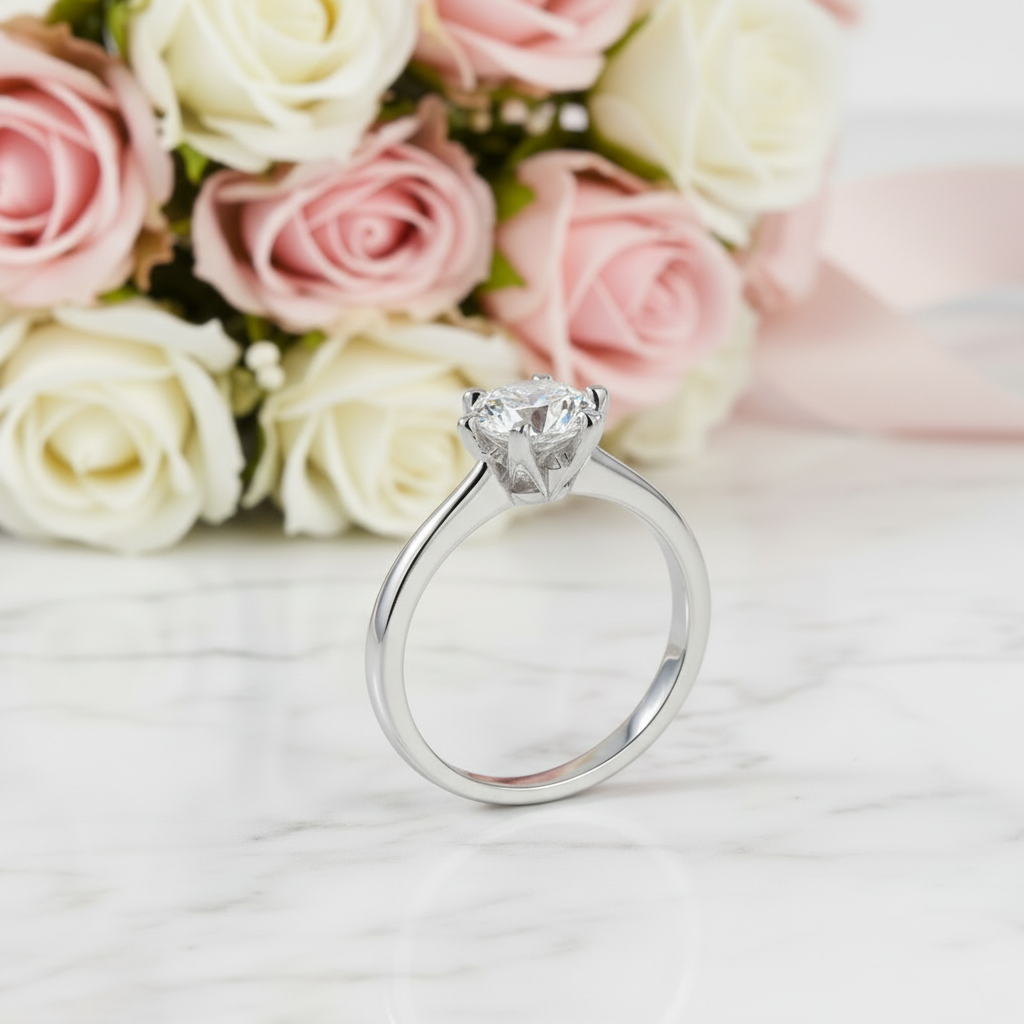 1.0 Ct Diamond Option Engagement Ring-Black Diamonds New York