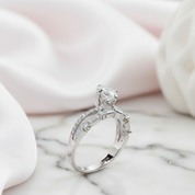 1.0 Ct Diamond Option Princess Crown Engagement Ring-Black Diamonds New York