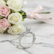 1.0 Ct Diamond Option Princess Crown Engagement Ring-Black Diamonds New York