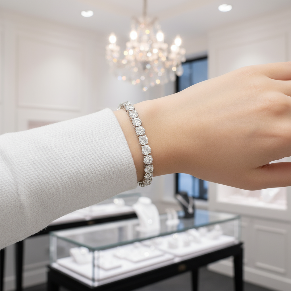 1.0 Ct Diamond Tennis Bracelet-Black Diamonds New York