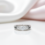 1.0 Ct Marquise Cut Diamond Option Engagement Ring-Black Diamonds New York