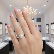 1.0 Ct Marquise Cut Diamond Three Stone Engagement Ring-Black Diamonds New York