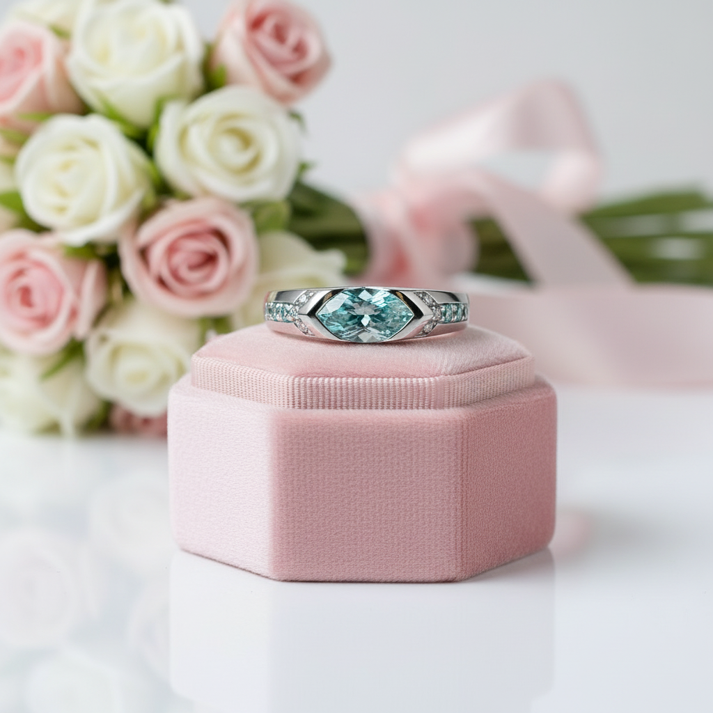 1.0 Ct Marquise Cut Diamond Wedding Band-Black Diamonds New York