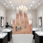 1.0 Ct Marquise Cut Diamond Wedding Band-Black Diamonds New York