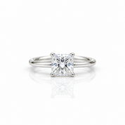 1.0 Ct Princess Cut Diamond Option Solitaire Engagement Ring-Black Diamonds New York